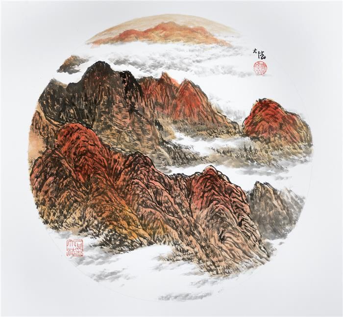 Shi Dafa's Contemporary Chinese Painting - Circular Fan 3